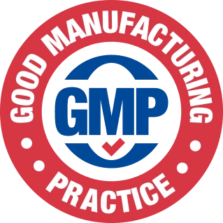 TerraCalm GMP-certified manufacturing badge