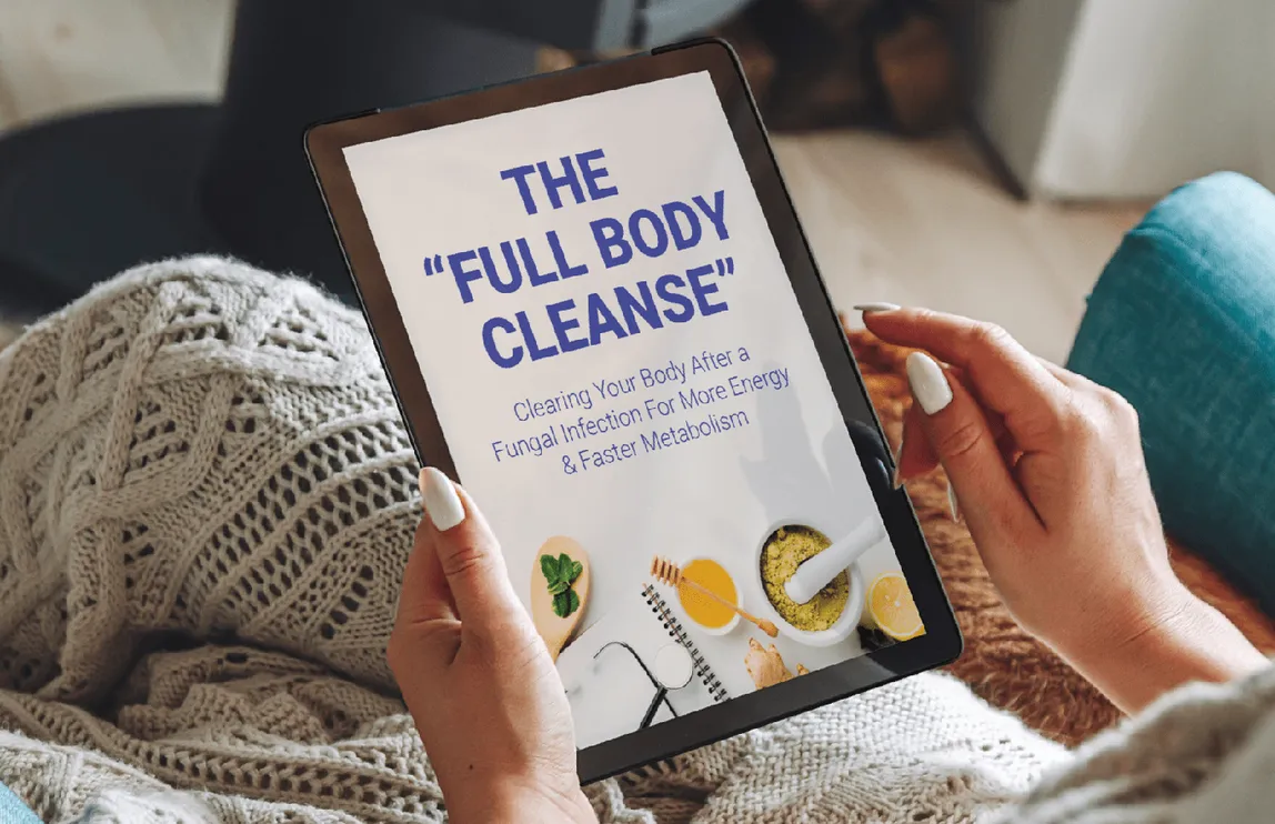 TerraCalm bonus guide one, The Full Body Cleanse, shown on a tablet